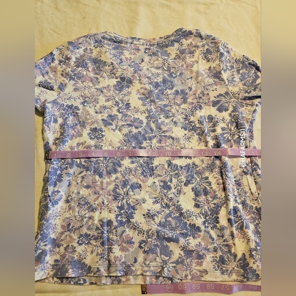 Studio Works Purple n White print top - Picture 5 of 6